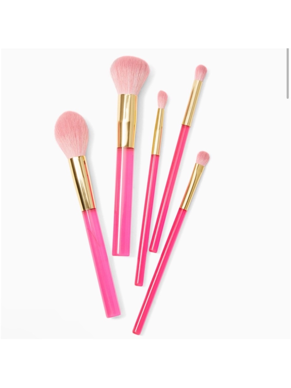 Lily Pulitzer Pink 5-Piece Makeup Brush Set NIB